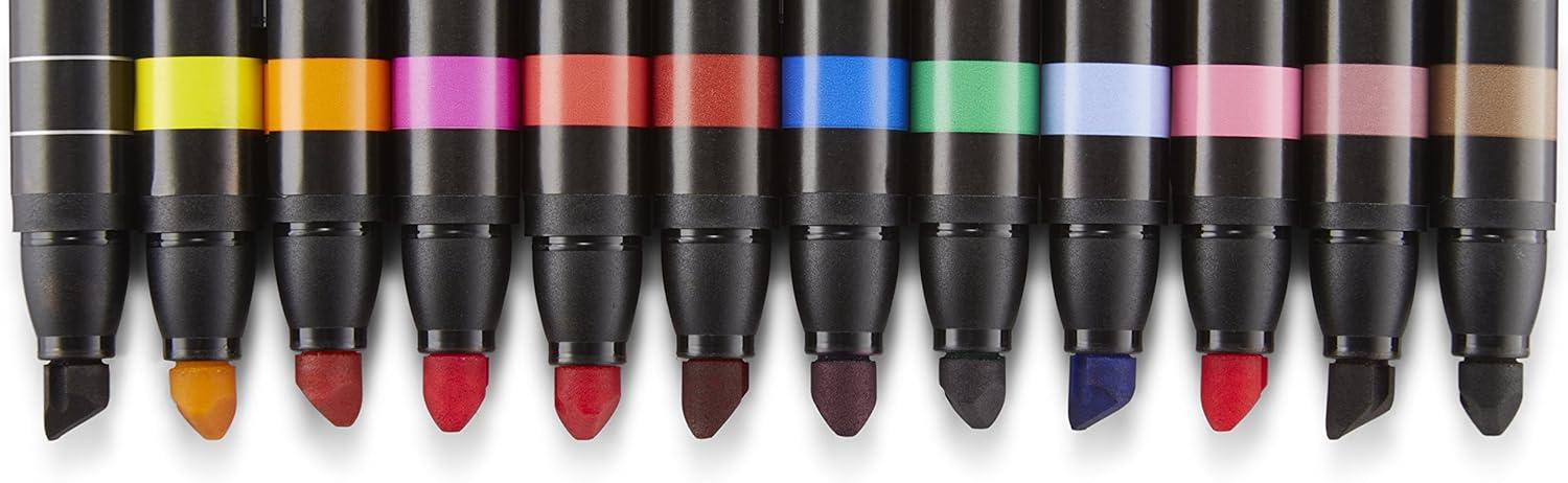 imagePrismacolor Premier DoubleEnded Art Markers Fine And Chisel Tip Adult Coloring 24 Pack