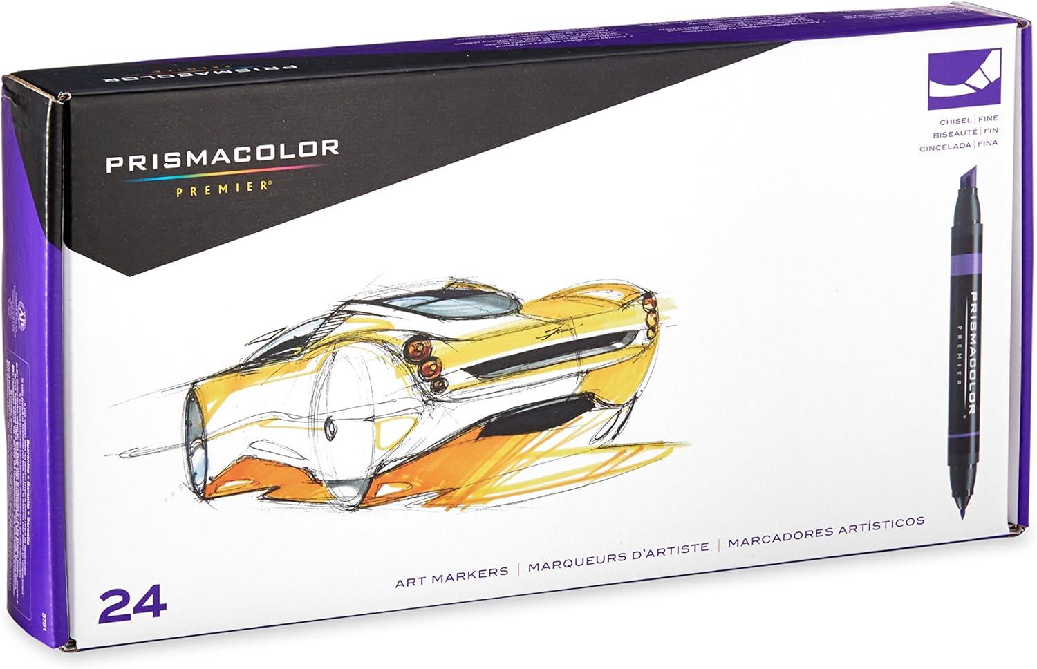 imagePrismacolor Premier DoubleEnded Art Markers Fine And Chisel Tip Adult Coloring 24 Pack