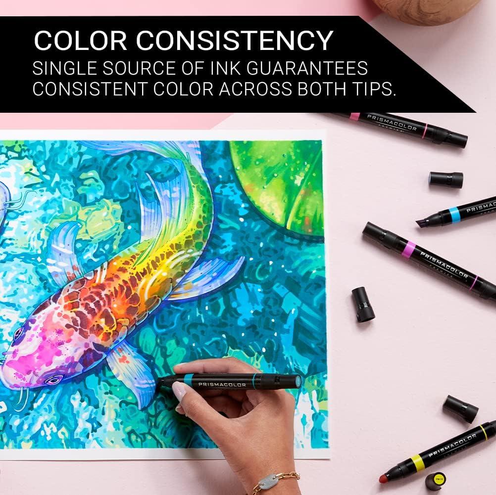 imagePrismacolor Premier DoubleEnded Art Markers Fine And Chisel Tip Manga Colors Adult Coloring 12 PackHyper Brights