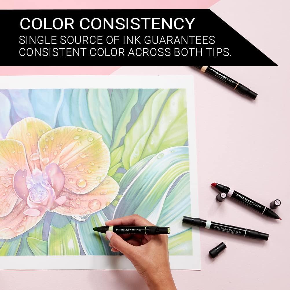 imagePrismacolor Premier DoubleEnded Art Markers Fine And Chisel Tip Manga Colors Adult Coloring 12 PackPastel