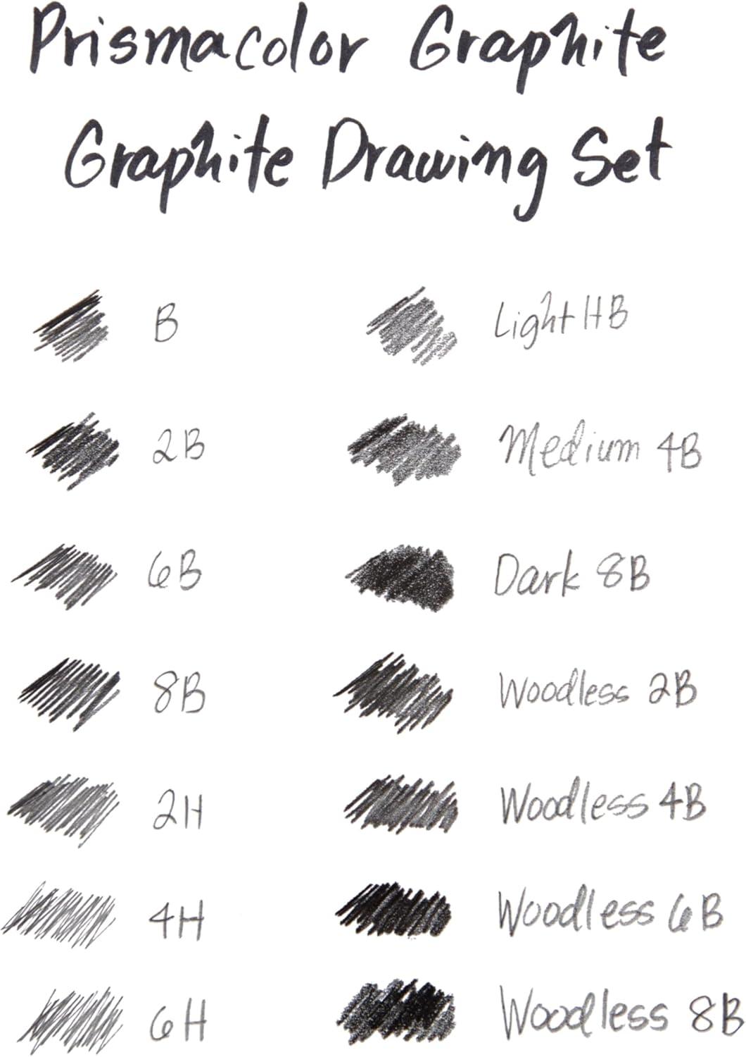 imagePrismacolor Premier Turquoise Graphite Sketching Pencils Medium Leads Adult Coloring 12 PackGraphite Drawing Set