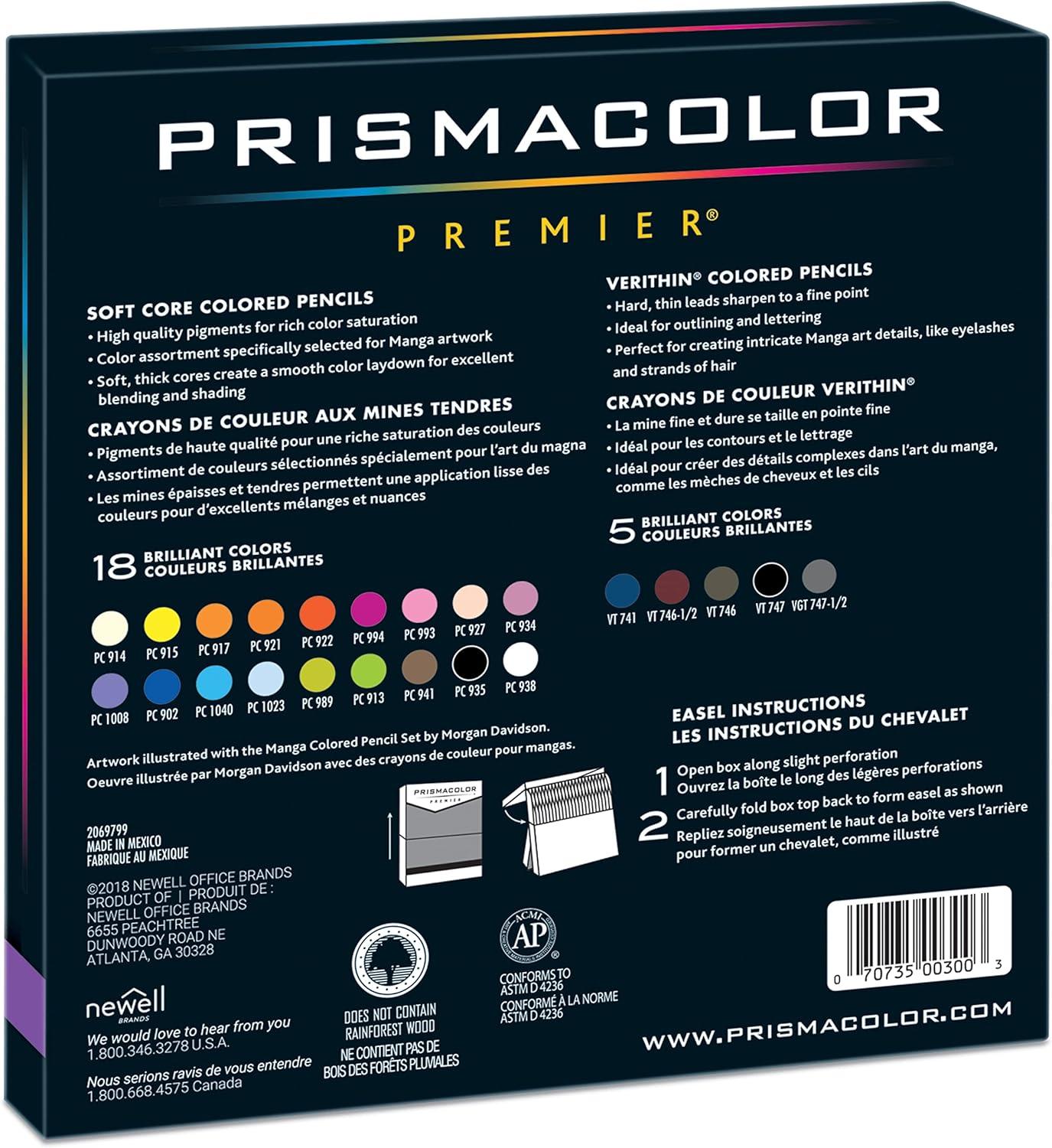 imagePrismacolor Scholar Manga Drawing Set Adult Coloring 10Piece Kit23 Count Pack of 1