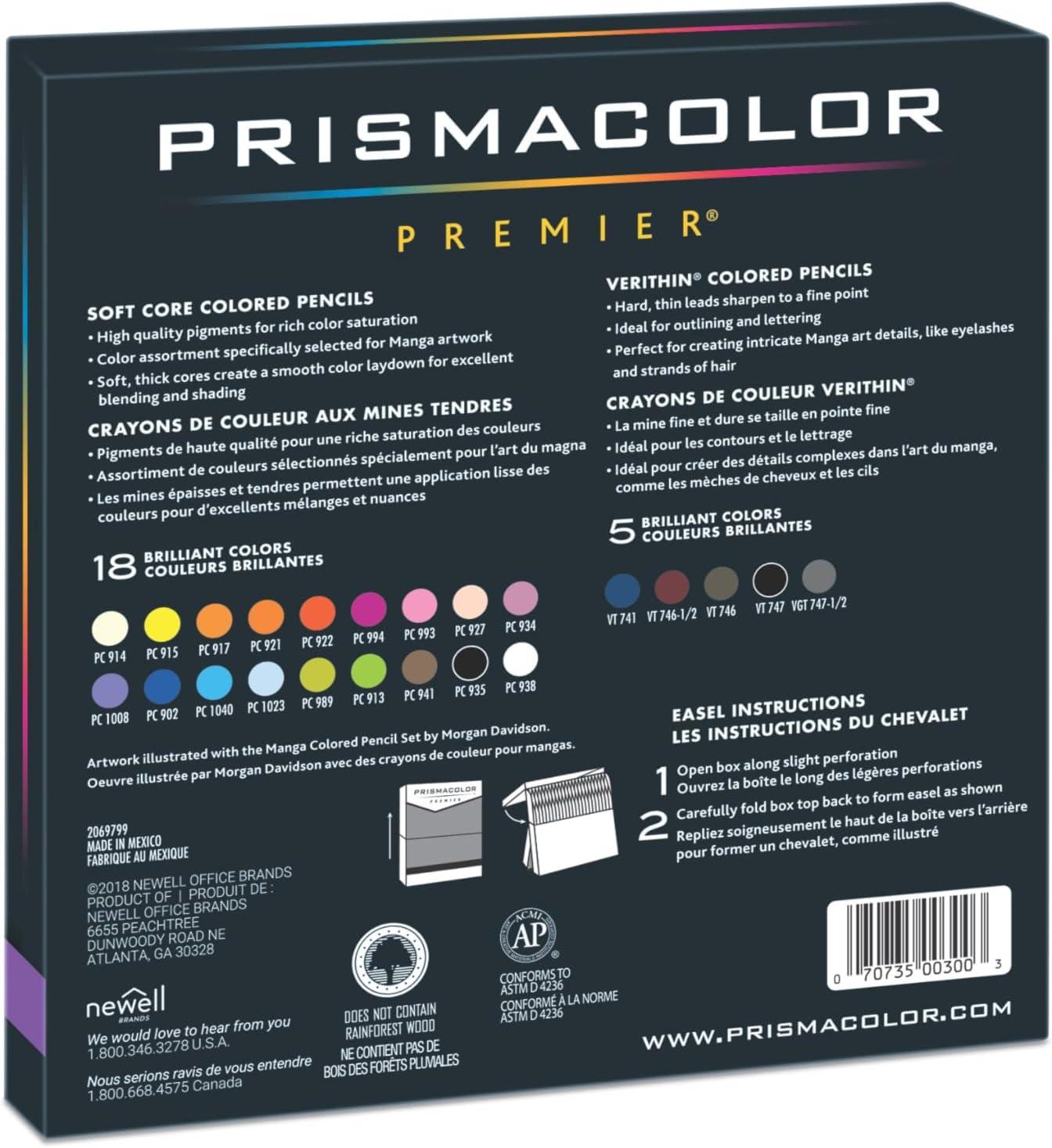 imagePrismacolor Scholar Manga Drawing Set Adult Coloring 10Piece Kit23 Count Pack of 1