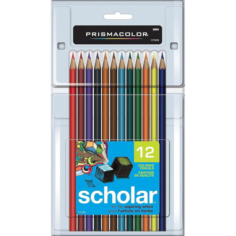 imagePrismacolor 92804 Scholar Colored Pencils 12CountAssorted12 Count Pack of 1