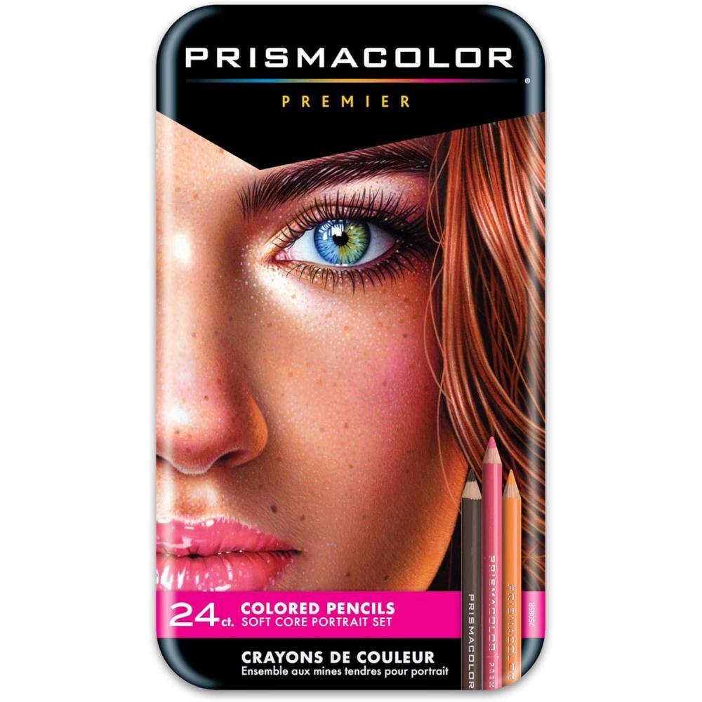 imagePrismacolor Premier Colored Pencils Portrait Set Soft Core Adult Coloring 24 PackPortrait
