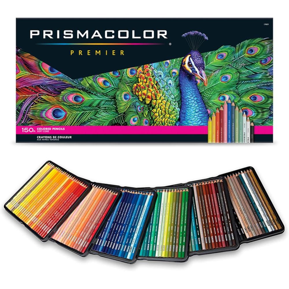 imagePrismacolor Premier Colored Pencils Soft Core 150 Count  UltraSmooth Durable Vibrant Colors150 Count Pack of 1