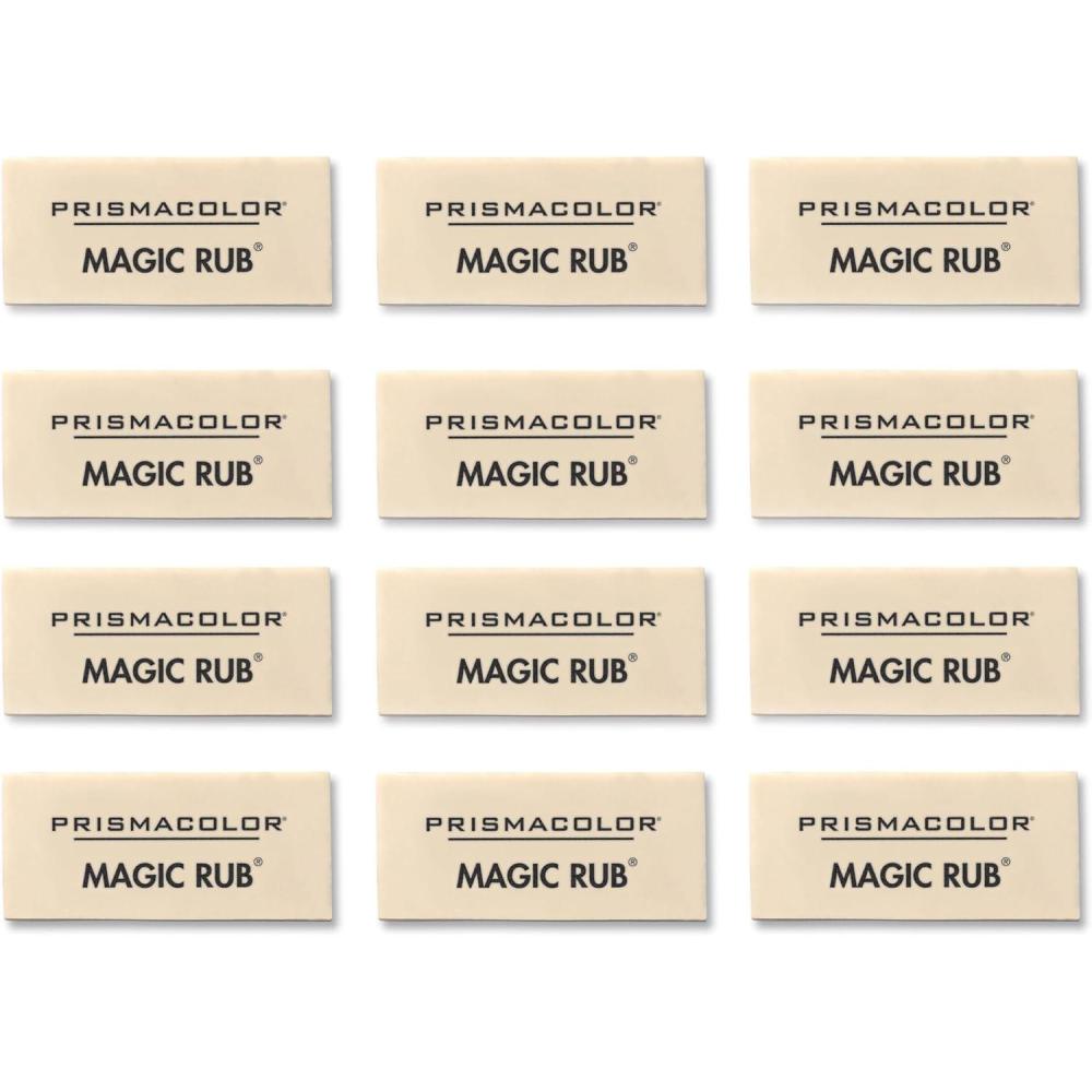 imagePrismacolor Premier Magic Rub Vinyl Erasers 12 PackMagin Rub Vinyl Erasers