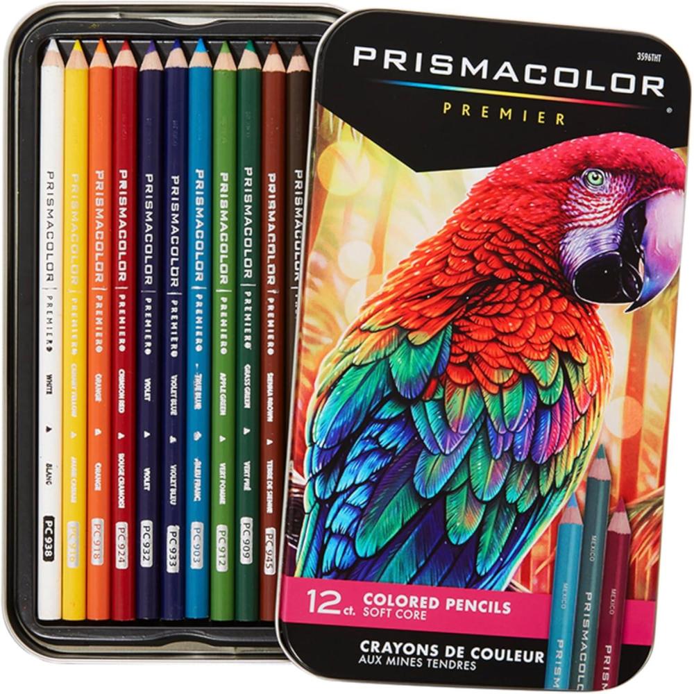 imagePrismacolor Technique Animal Drawing Set Includes Colored Pencils and StepbyStep Drawing Tutorials Assorted Colors 12 CountAssorted