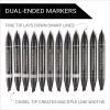 imagePrismacolor Premier DoubleEnded Art Markers Fine And Chisel Tip Manga Colors Adult Coloring 12 PackCool Grey