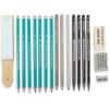 imagePrismacolor Premier Turquoise Graphite Sketching Pencils Medium Leads Adult Coloring 12 PackGraphite Drawing Set