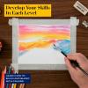 imagePrismacolor Technique Art Supplies and Digital Art Lessons Nature Drawing Set Level 2 Watercolor Pencils Brush Markers and More Sunset Landscape Drawing 27 CountNature Level 2