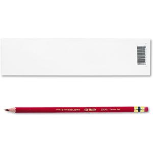 imagePrismacolor ColErase Pencil with Eraser Carmine Red LeadBarrel 12Count