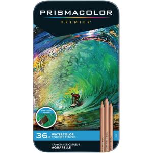 imagePrismacolor Premier Colored Pencils WaterSoluble Color Pencil Set Assorted Colors Adult Coloring 36 Count
