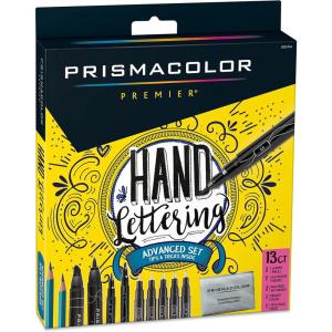 imagePrismacolor Premier Beginner Hand Lettering Set With Illustration Markers Art Markers Pencils Eraser And Tips Pamphlet Adult Coloring 8 CountAdvanced